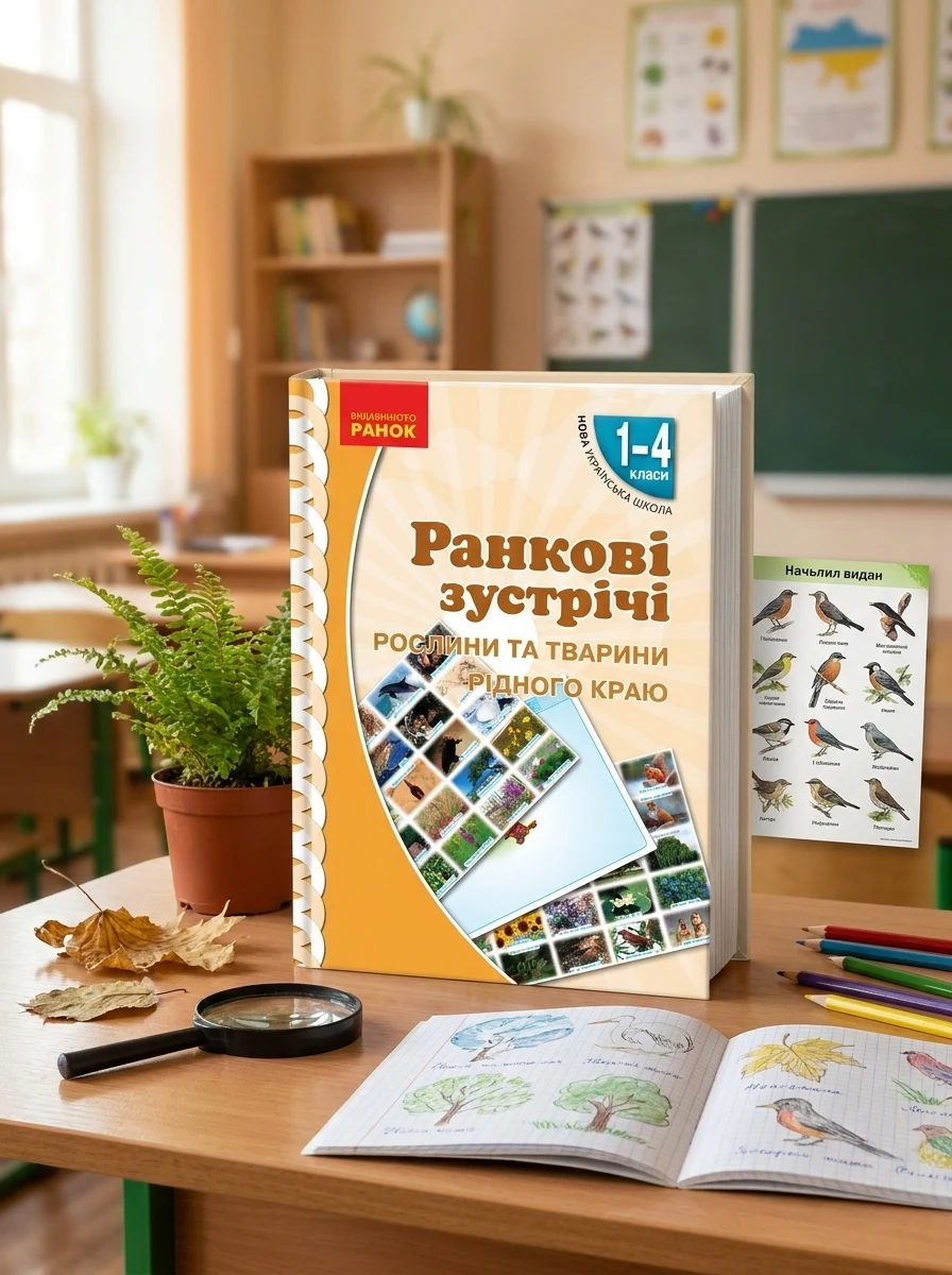 Ранкові зустрічі. Рослини та тварини рідного краю. Комплект плакатів. 1-4 класи, — Дитяча література