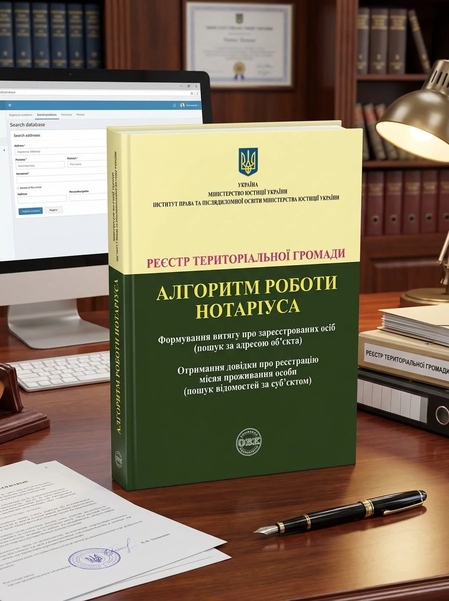 Реєстр територіальної громади. Алгоритм роботи нотаріуса — Оксана Коротюк, обкладинка
