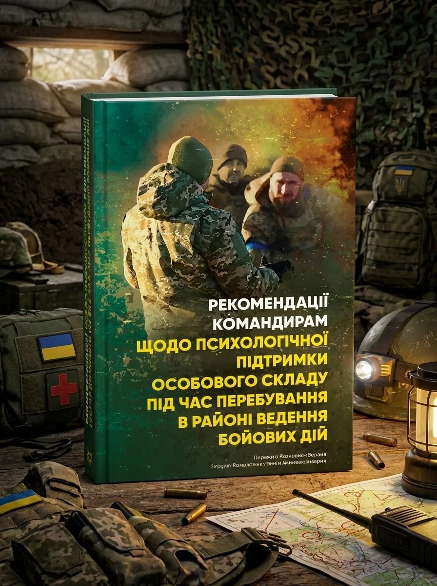 Рекомендації командирам щодо психологічної підтримки особового складу під час перебування в районі ведення бойових дій, обкладинка