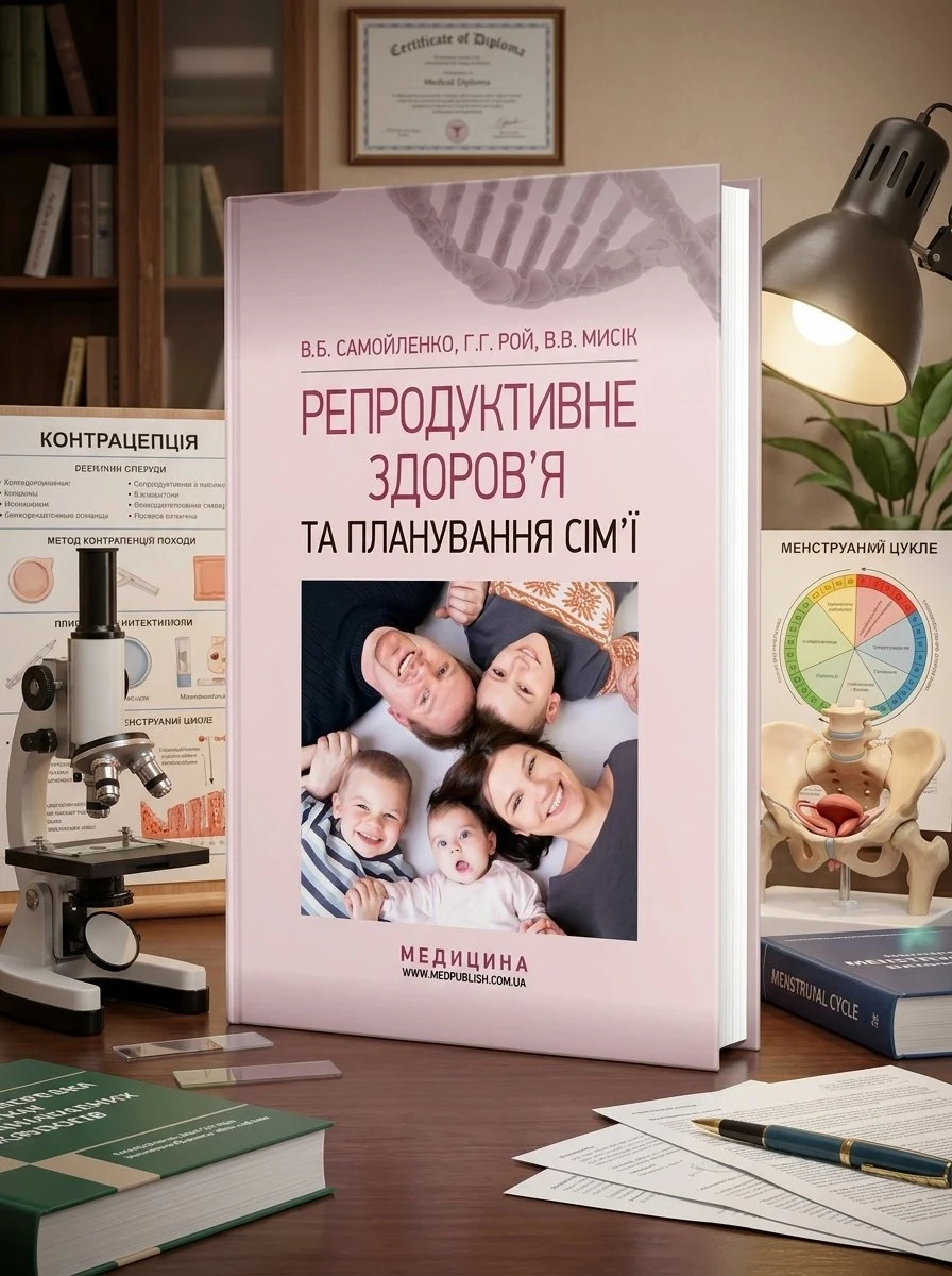Репродуктивне здоров’я та планування сім’ї: підручник (ВНЗ І—ІІІ р. а.) — В.Б Самойленко, обкладинка