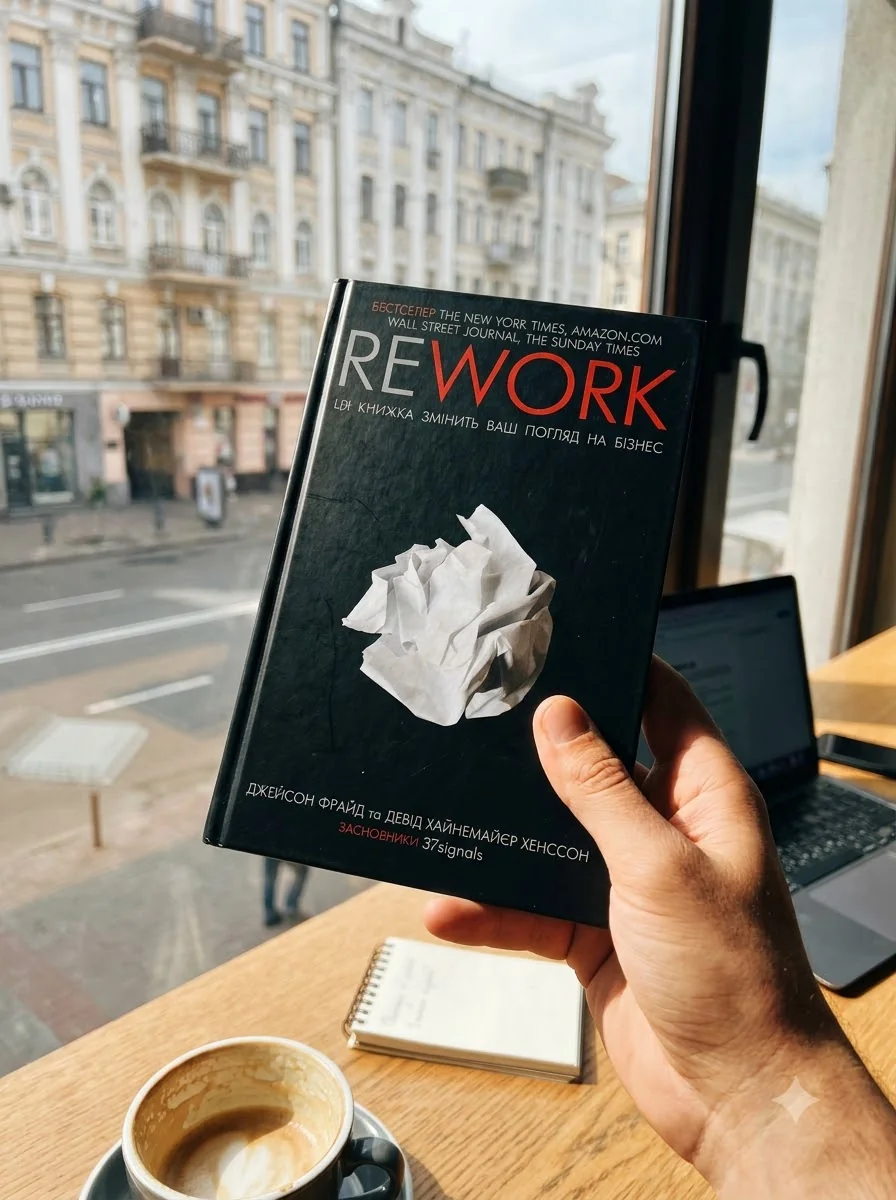 Rework. Ця книжка змінить ваш погляд на бізнес — Джейсон Фрайд, обкладинка