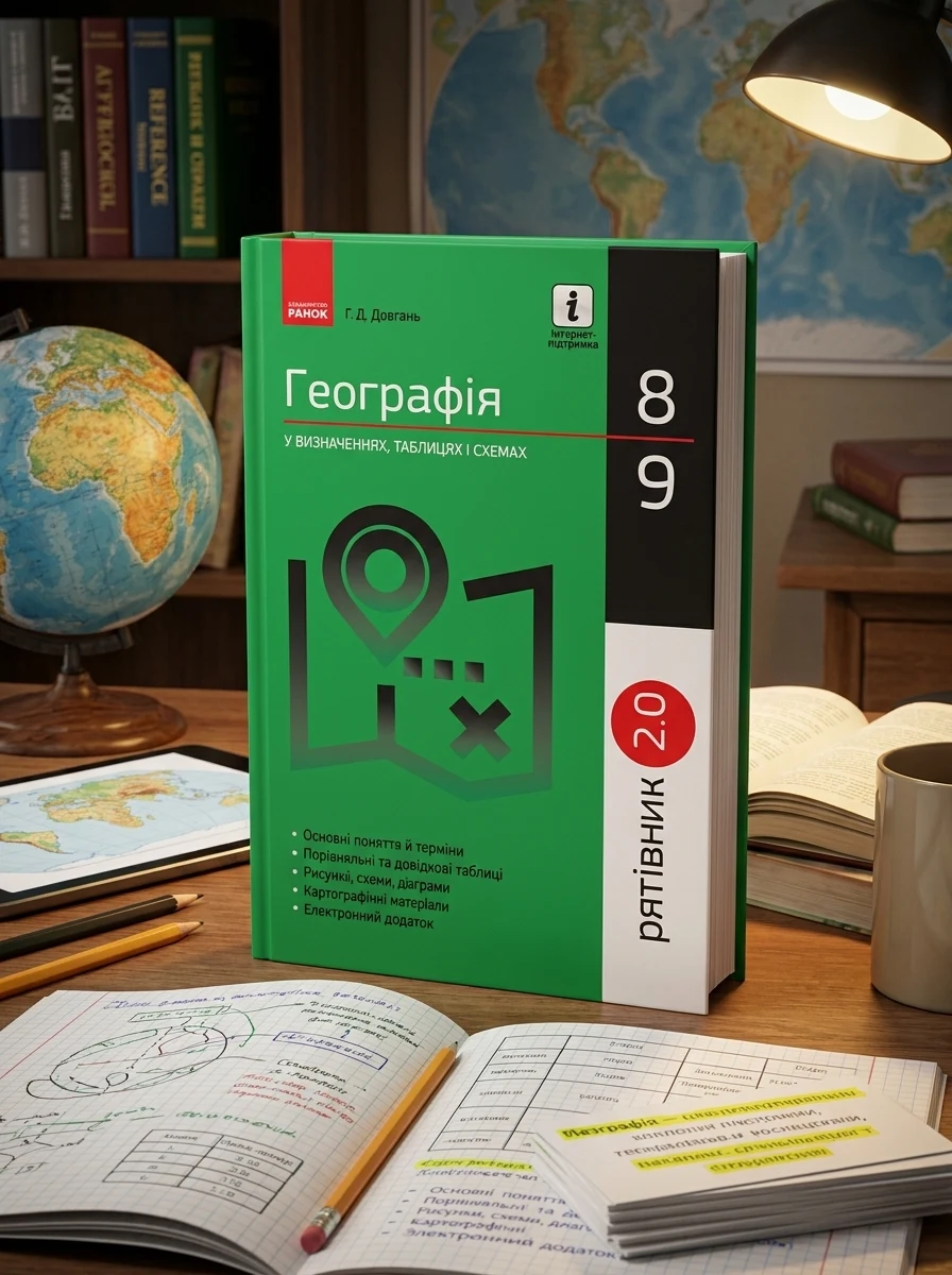 Рятівник 2.0. Географія у визначеннях, таблицях і схемах. 8 - 9 класи — Вивчення мов