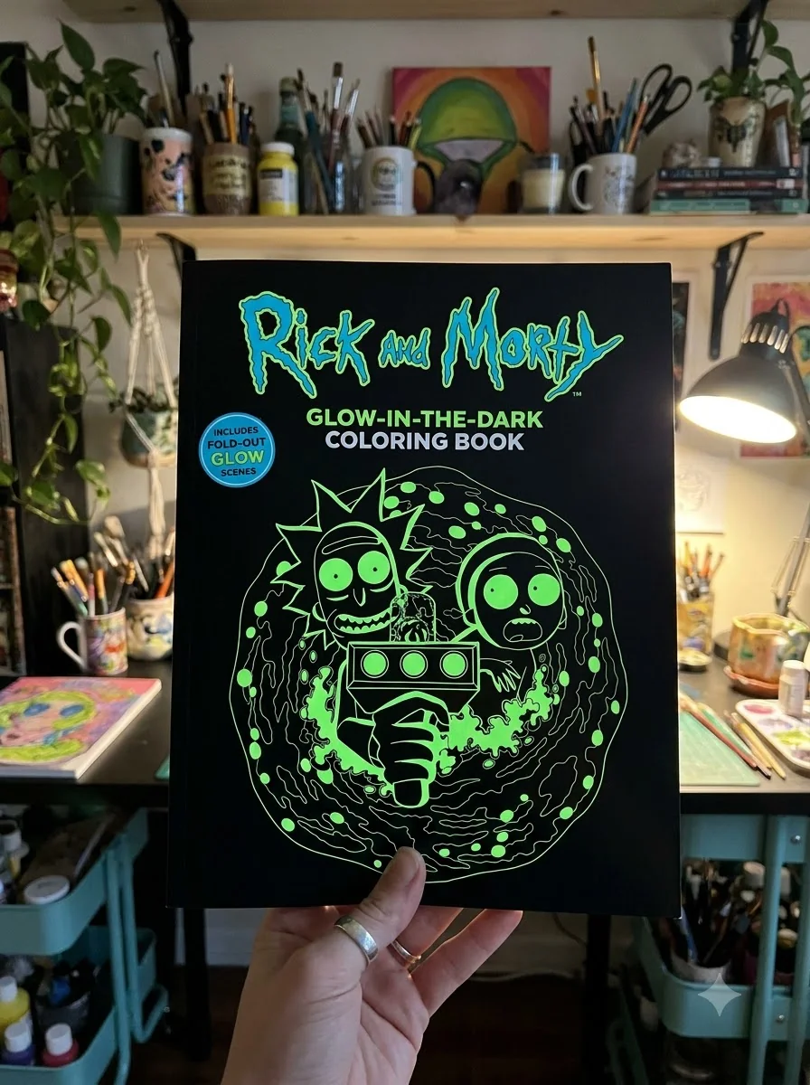 Rick and Morty Glow-in-the-Dark Coloring Book, обкладинка