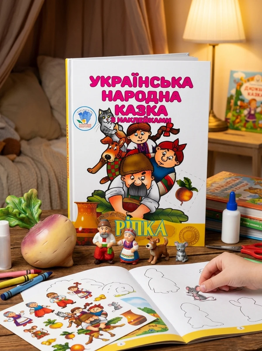 Ріпка. Українська народна казка з наклейками — Дитяча література