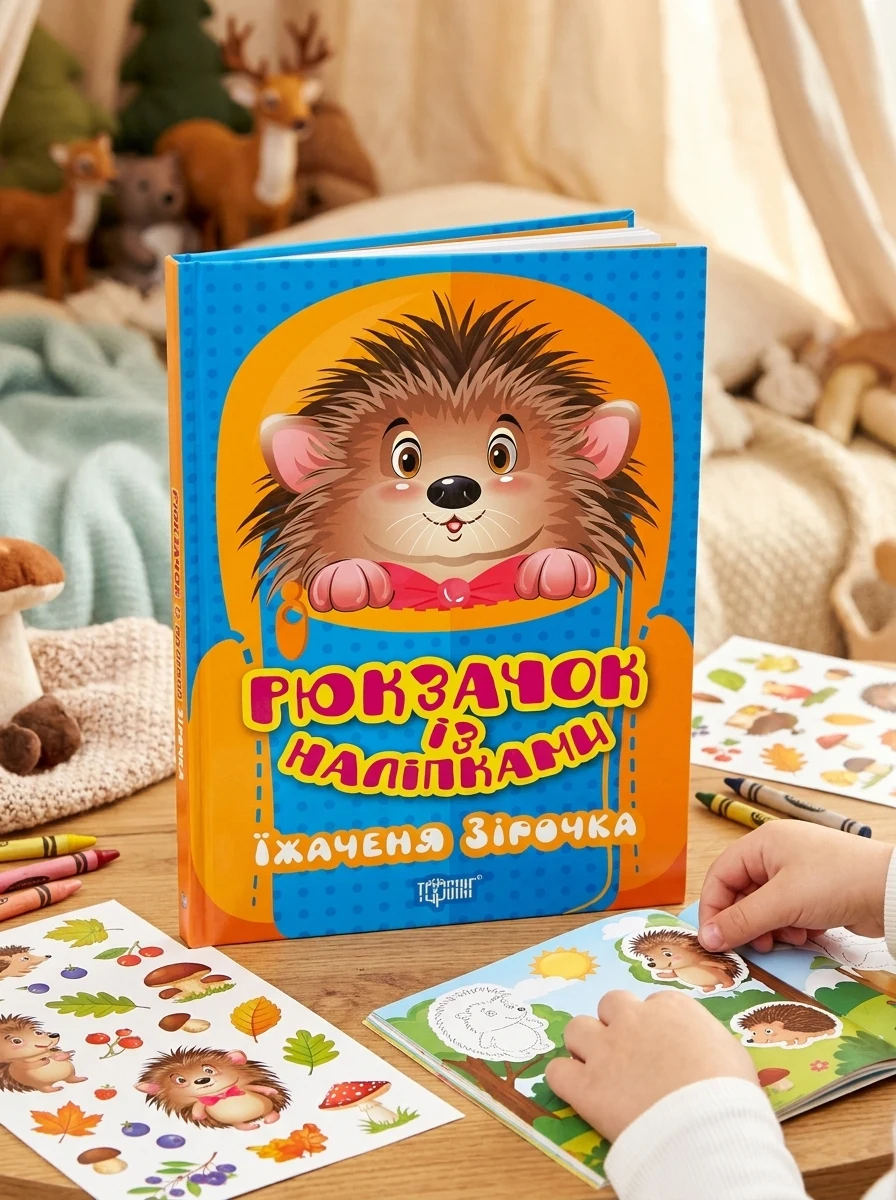 Рюкзачок із наліпками. Їжаченя Зірочка — фото 2