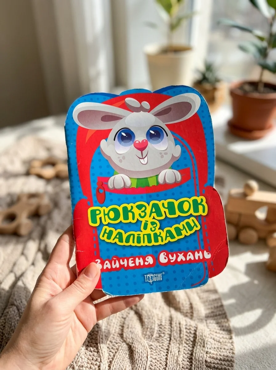 Рюкзачок із наліпками. Зайченя Вухань — Дитяча література