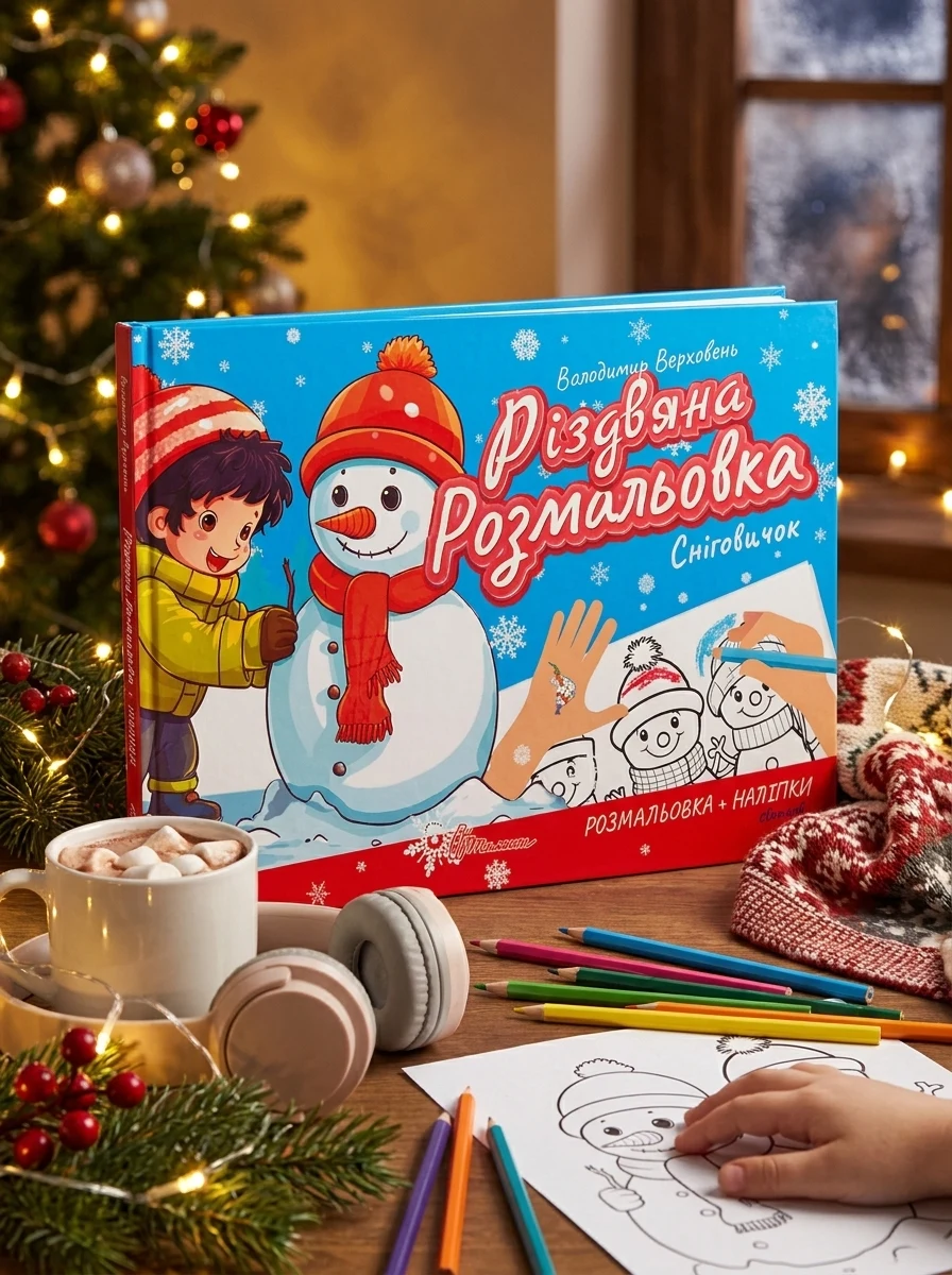 Різдвяна розмальовка. Сніговичок — Дитяча література