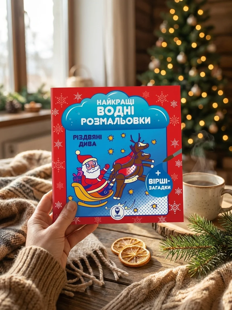 Різдвяні дива. Найкращі водні розмальовки — Розмальовки для дітей