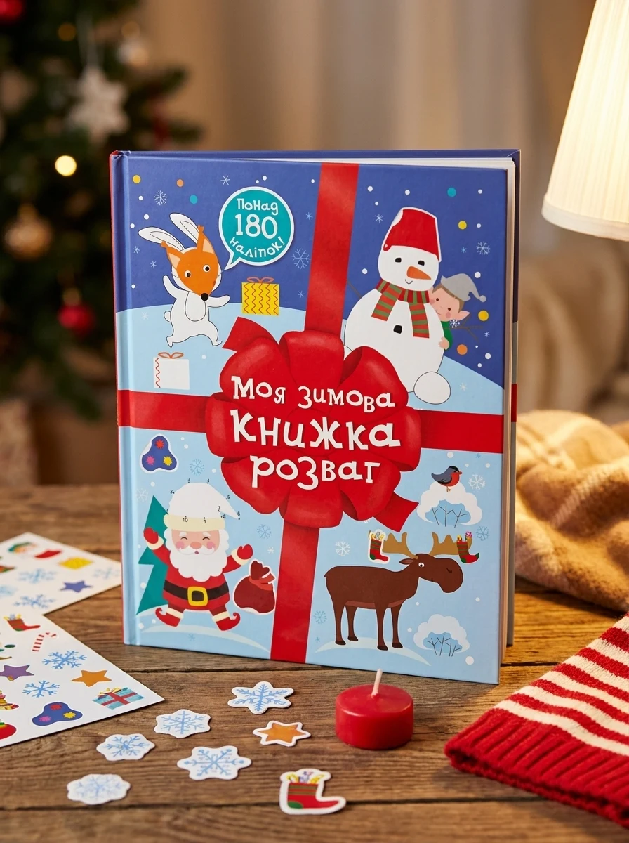 Різдвяні наліпки. Моя зимова книжка розваг — Дитяча література