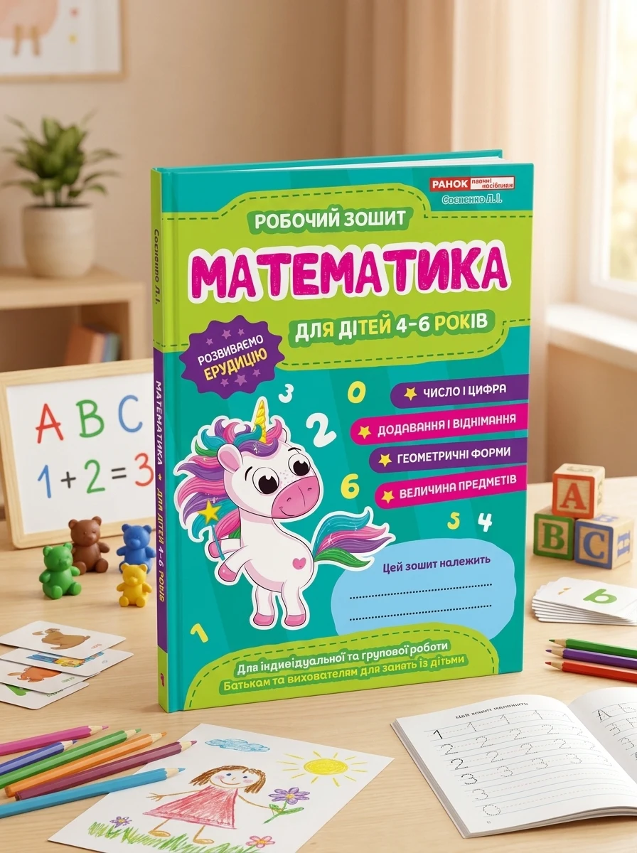 Робочий зошит. Математика 4-6 років — Робочі зошити