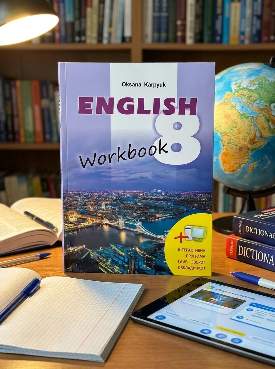 Робочий зошит "Workbook 8" до підручника "Англійська мова" для 8 класу Карп’юк О. Нова програма — Навчальна література