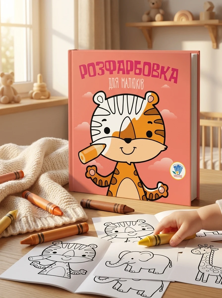 Розфарбовка для малюків. Книга 4. Тигр, — Дитяча література