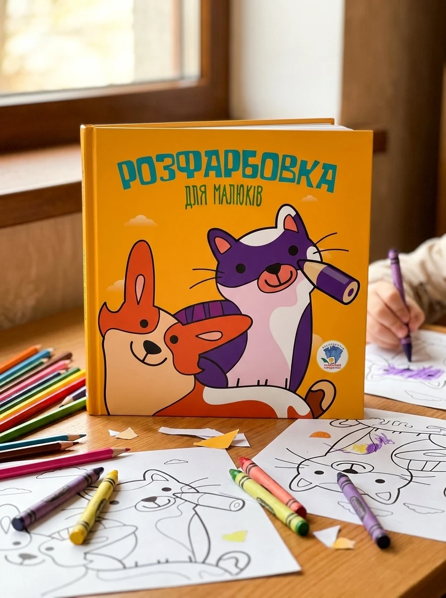 Розфарбовка для малюків. Книга 6. Коти та собаки, — Дитяча література