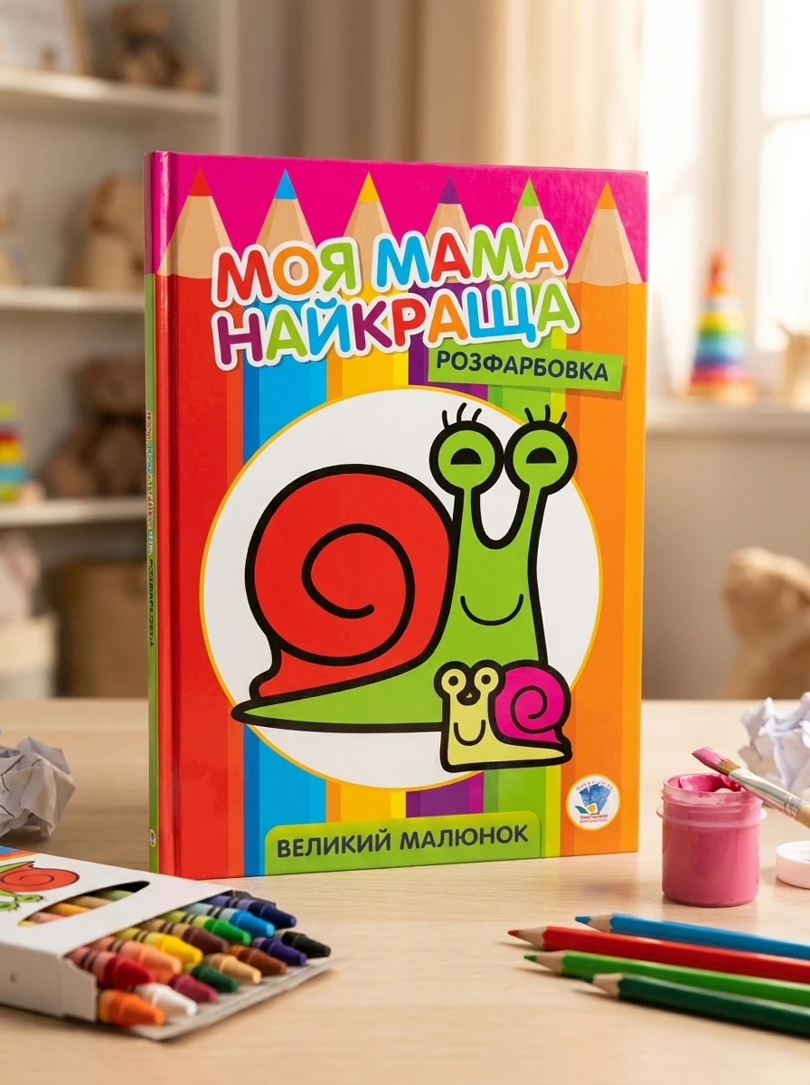 Розфарбовка. Моя мама найкраща. Книга 2. Равлик, — Дитяча література