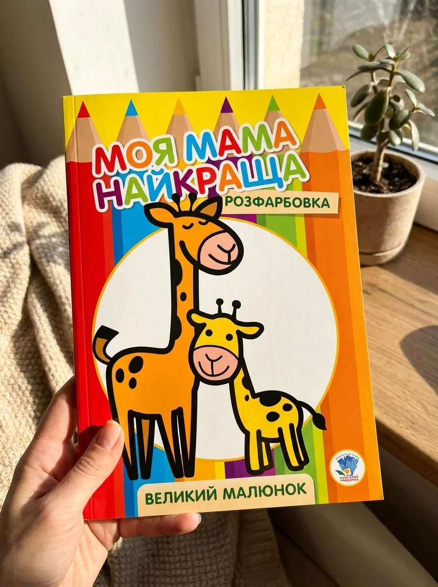 Розфарбовка. Моя мама найкраща. Книга 3. Жирафеня — Дитяча література