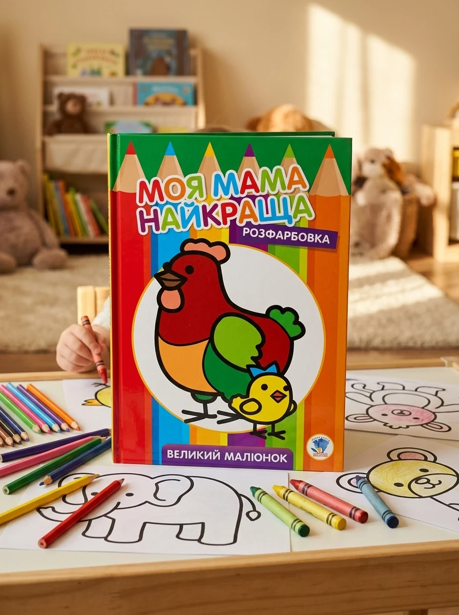 Розфарбовка. Моя мама найкраща. Книга 4. Курочка, — Дитяча література