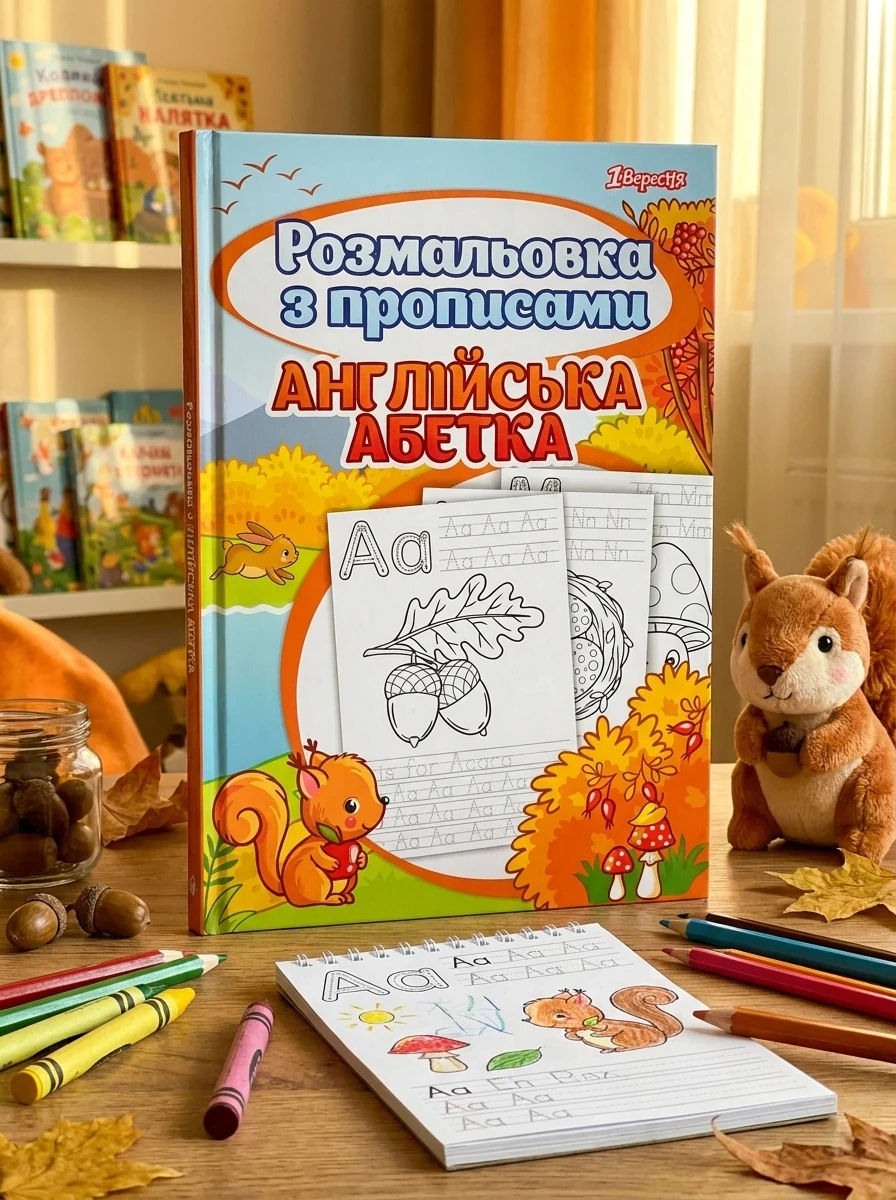 Розмальовка 1Вересня з прописами Англійська абетка 742555 — Дитяча література