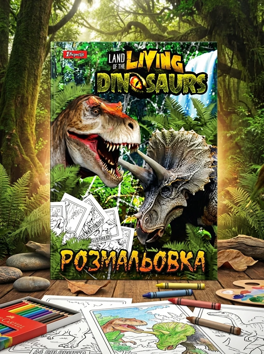Розмальовка А4 1 Вересня Dinosaurs 2 742584 — Дитяча література