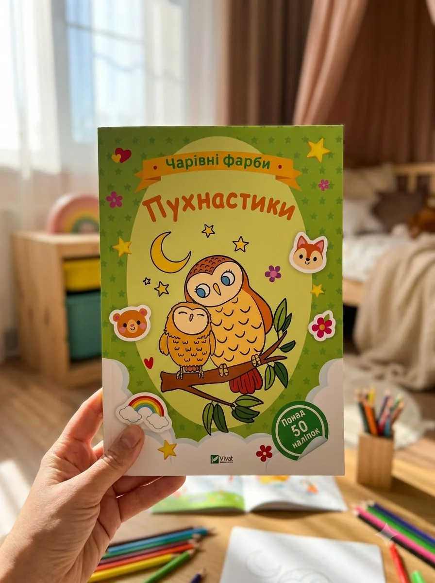 Розмальовка Чарівні фарби. Пухнастики — Дитяча література