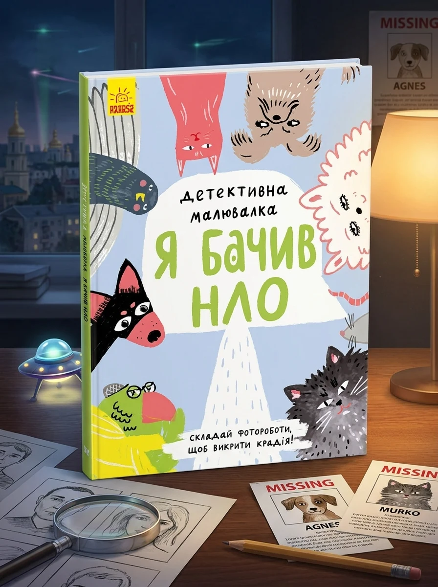 Розмальовка Детективна Я бачив НЛО К1429002У — Дитяча література