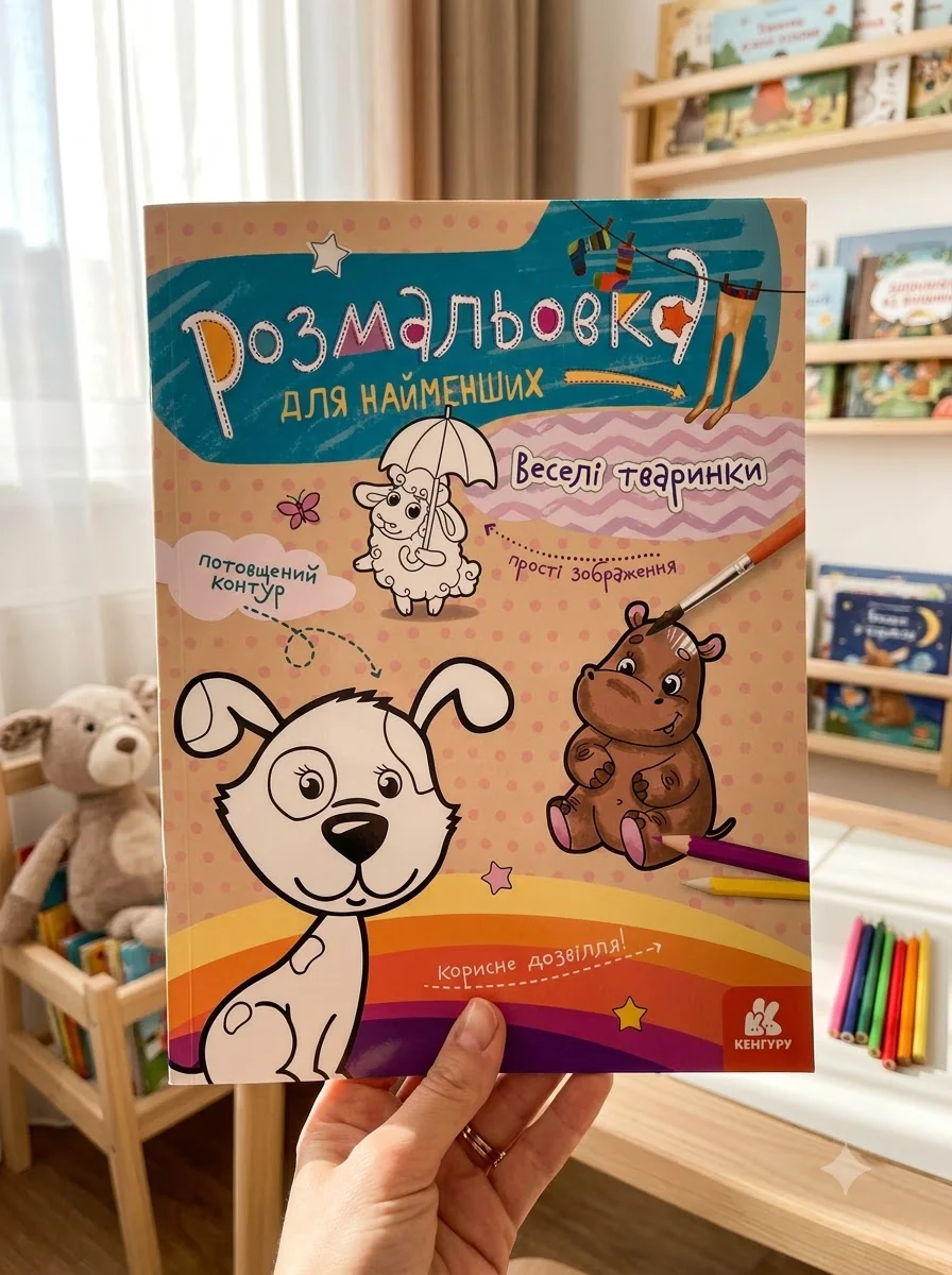 Розмальовка для найменших. Веселі тваринки — Дім, сім'я, релігія
