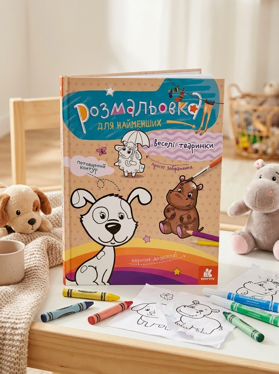 Розмальовка для найменших. Веселі тваринки, — Дім, сім'я, релігія