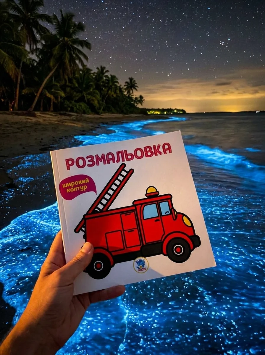 Розмальовка. Книга 4. Пожежна машина — Дитяча література