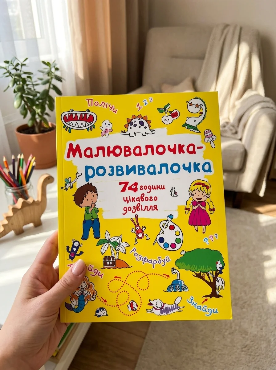 Розмальовка Малювалочка-розвивалочка Динозаврик — Дитяча література