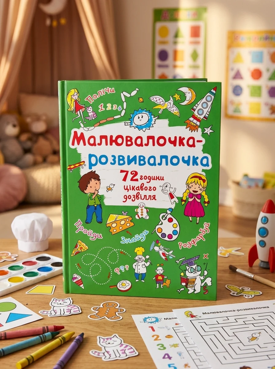 Розмальовка Малювалочка-розвивалочка Пухнастик — Дитяча література