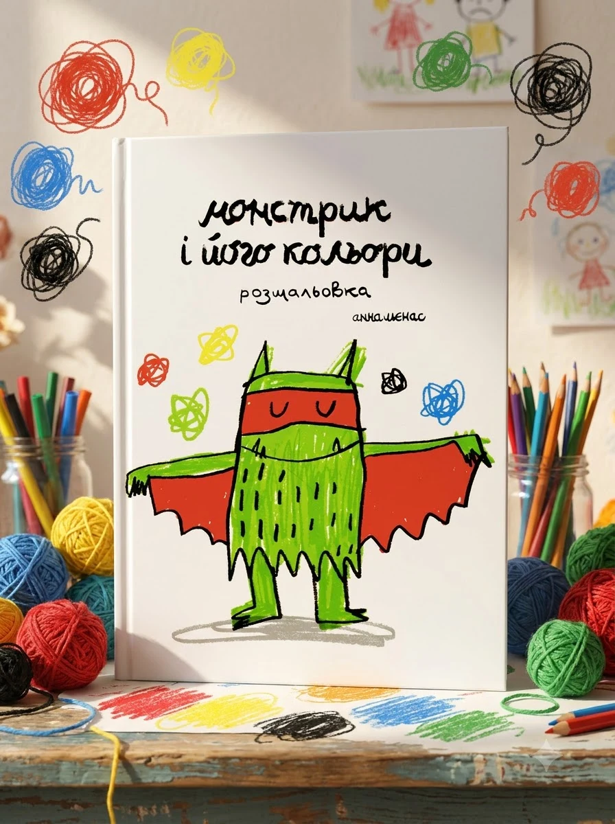 Розмальовка. Монстрик і його кольори
