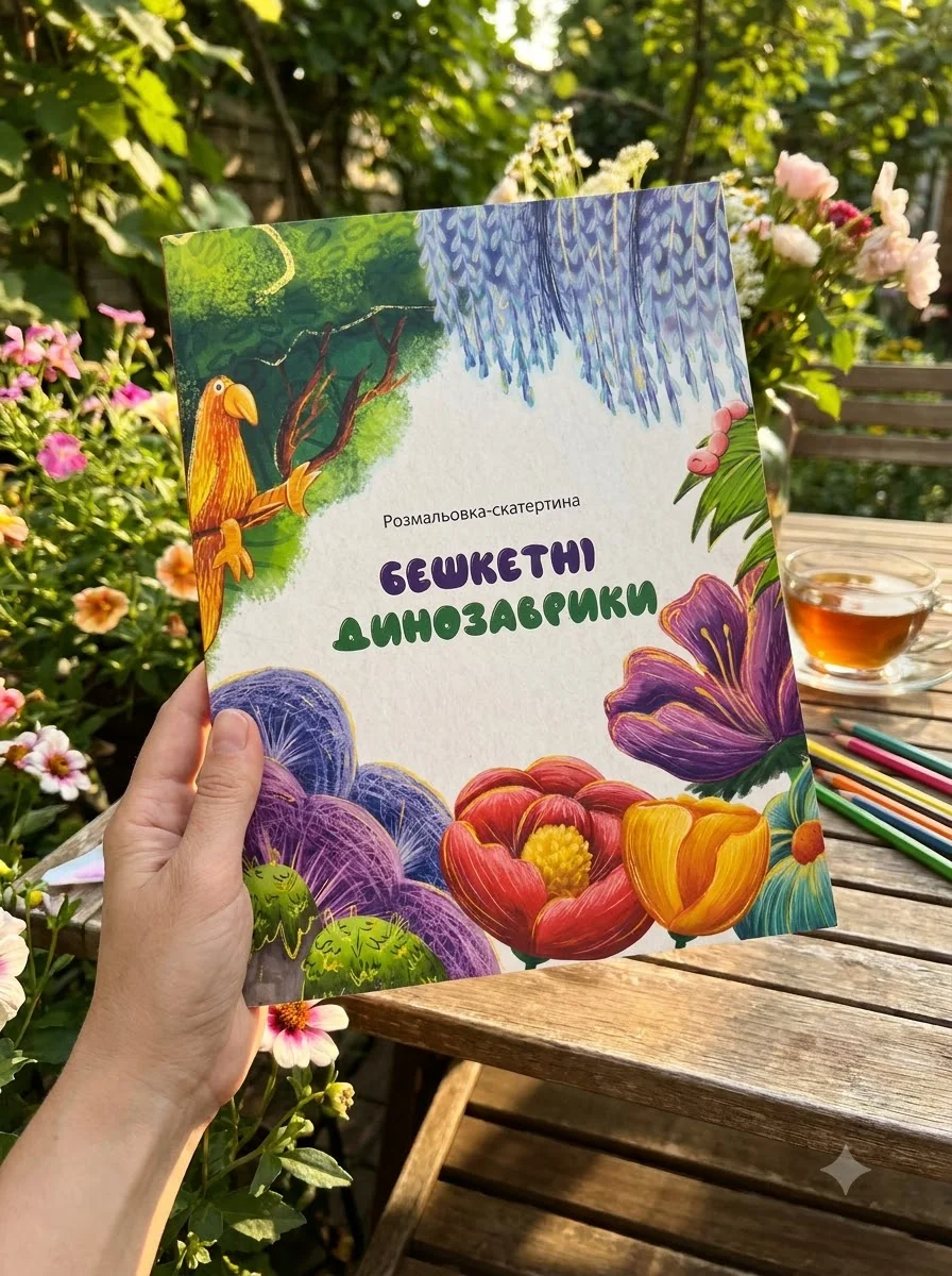 Розмальовка-скатертина. Бешкетні Динозаврики — Книги
