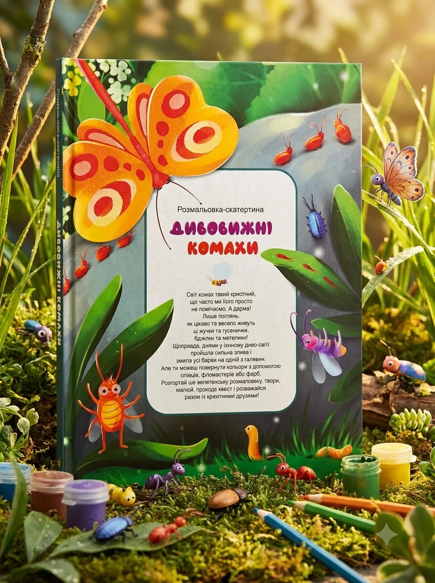 Розмальовка-скатертина "Дивовижні комахи" — Анна Майта, обкладинка