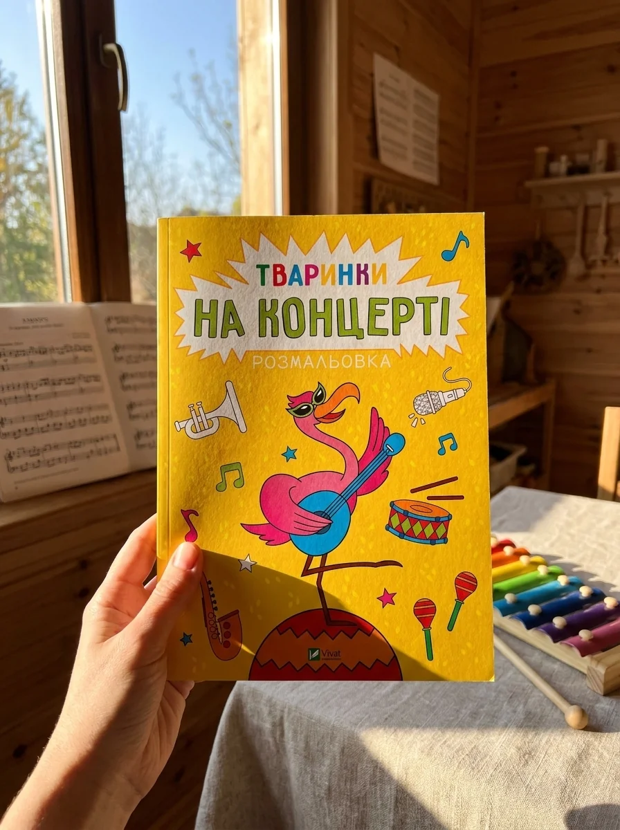 Розмальовка. Тваринки на концерті — Анастасія Лєскова, обкладинка
