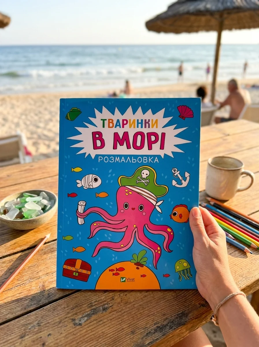 Розмальовка. Тваринки в морі — Анастасія Лєскова, обкладинка
