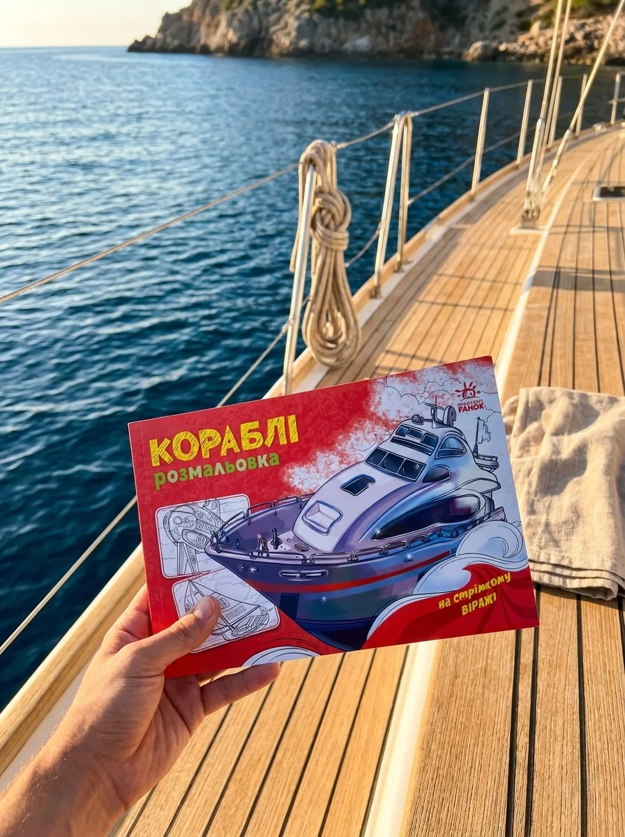 Розмальовка з машинами. Кораблі — фото 2