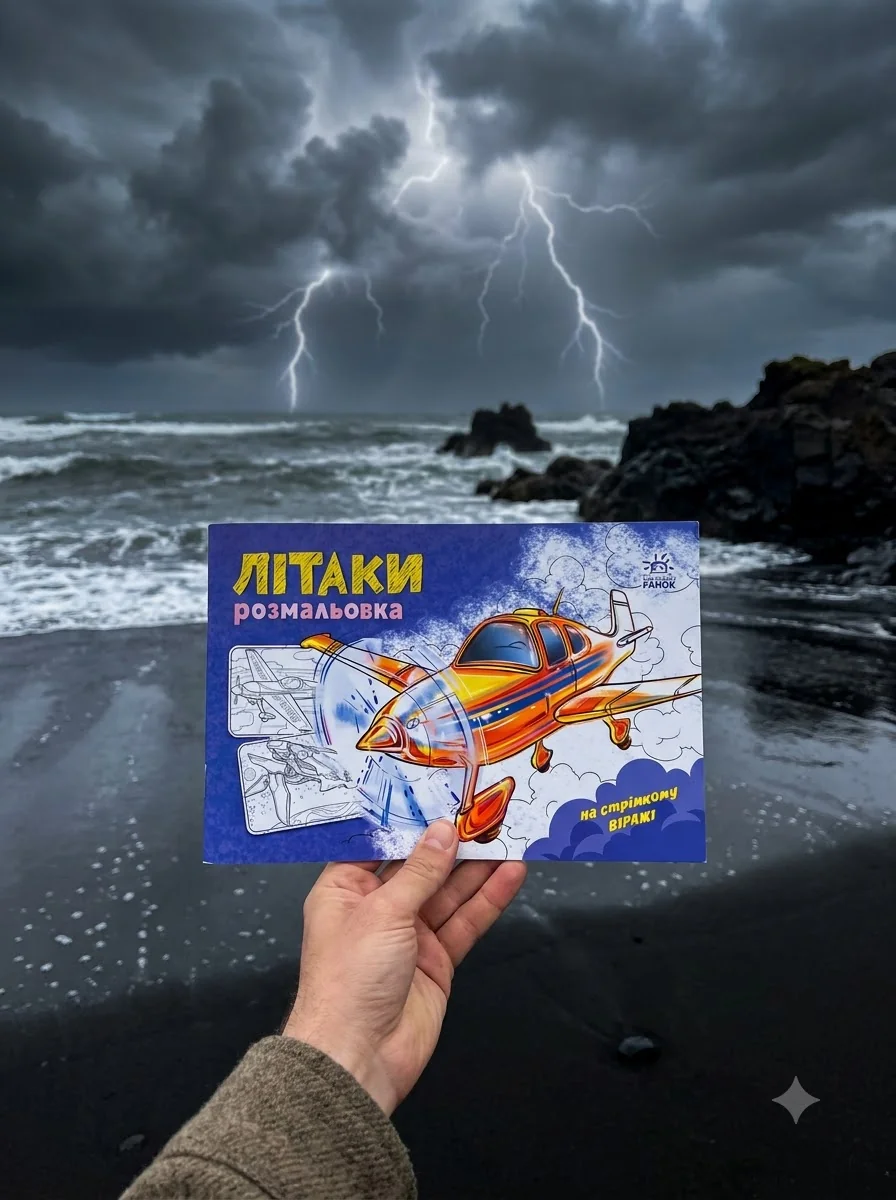 Розмальовка з машинами. Літаки — фото 2