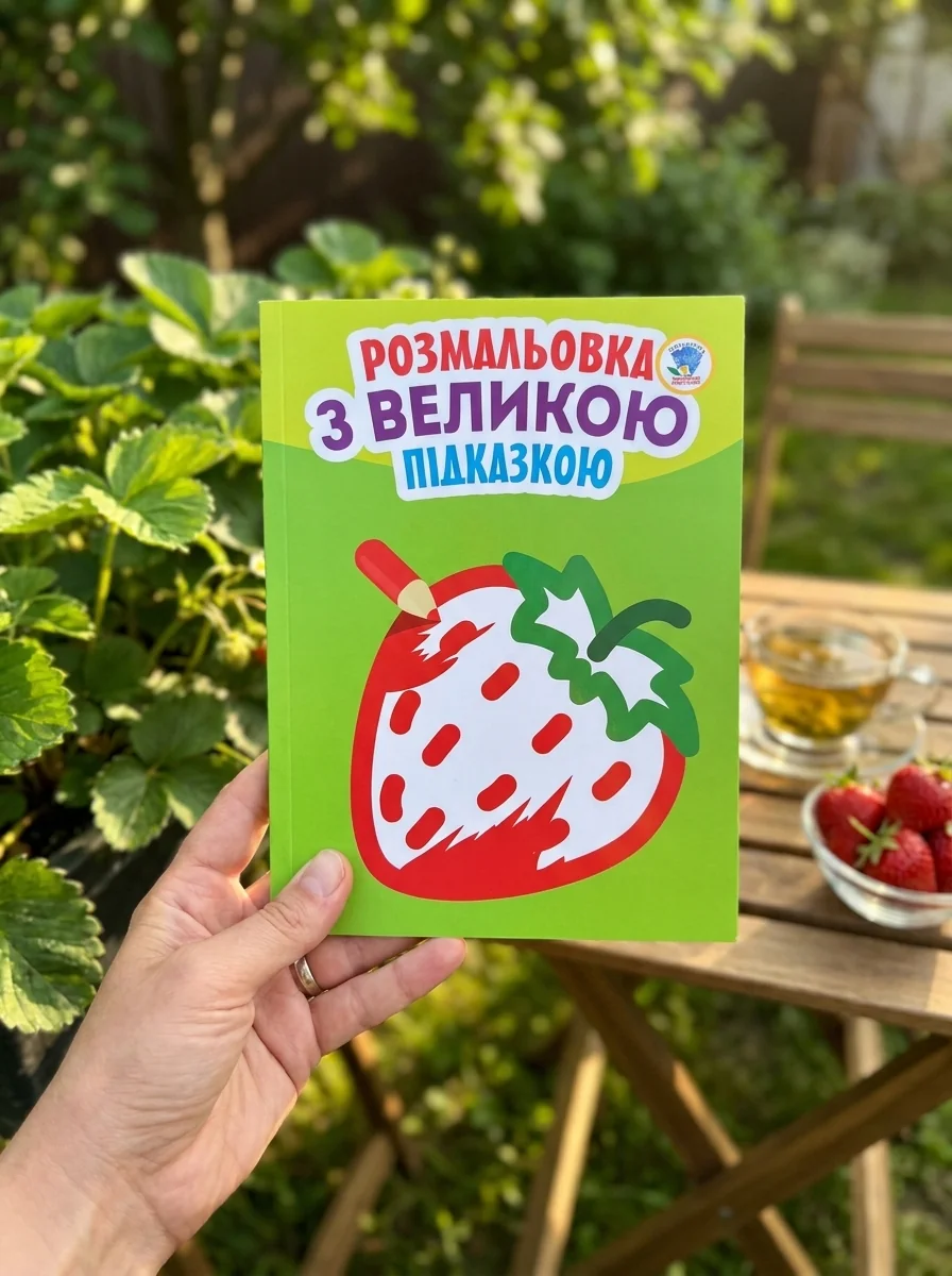 Розмальовка з великою підказкою. Полуниця — Дитяча література