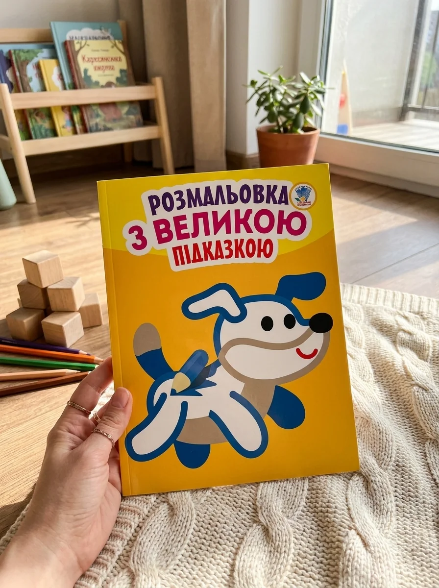 Розмальовка з великою підказкою. Собака — Дитяча література