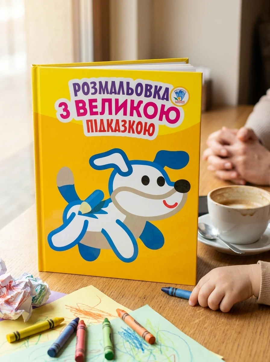 Розмальовка з великою підказкою. Собака, — Дитяча література
