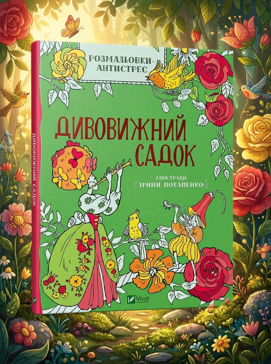 Розмальовки-антистрес. Дивовижний садок — Книги