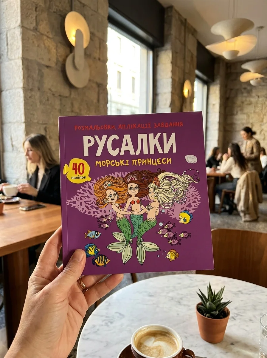 Розмальовки, аплікації, завдання. Русалки. Морські принцеси. 40 наліпок — Дитяча література