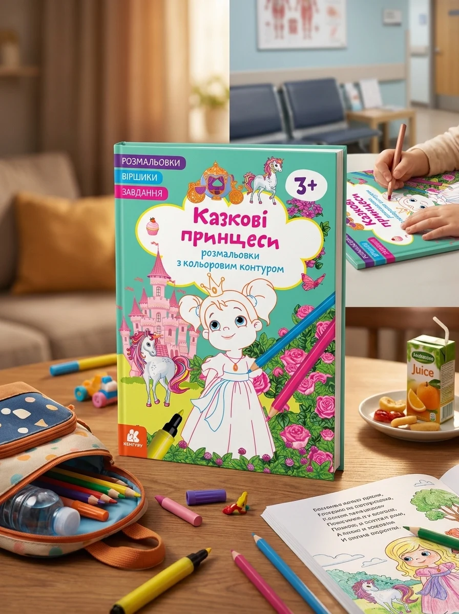 Розмальовки. Віршики. Завдання. Казкові принцеси, — Дитяча література
