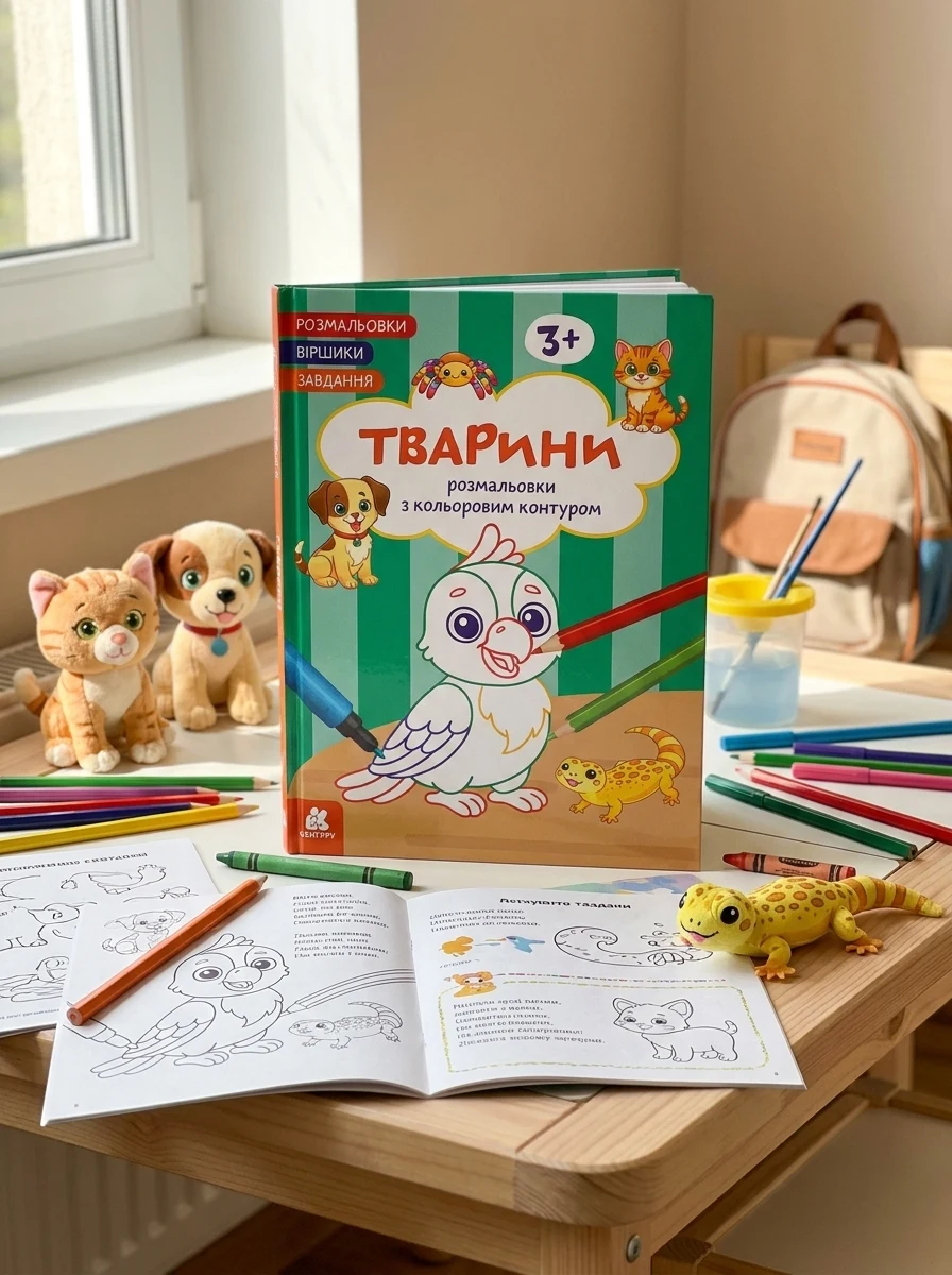 Розмальовки. Віршики. Завдання. Тварини — Дитяча література