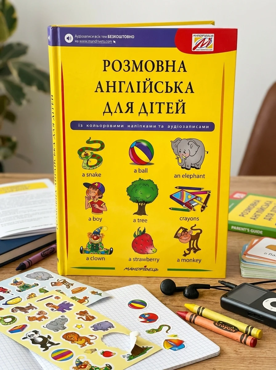 Розмовна англійська для дітей (+ наліпки, + аудіозаписи) — фото 2