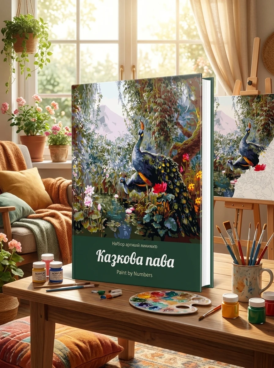 Розпис по номерах 'Казкові пави' 40х50 КНО4375, фото 2