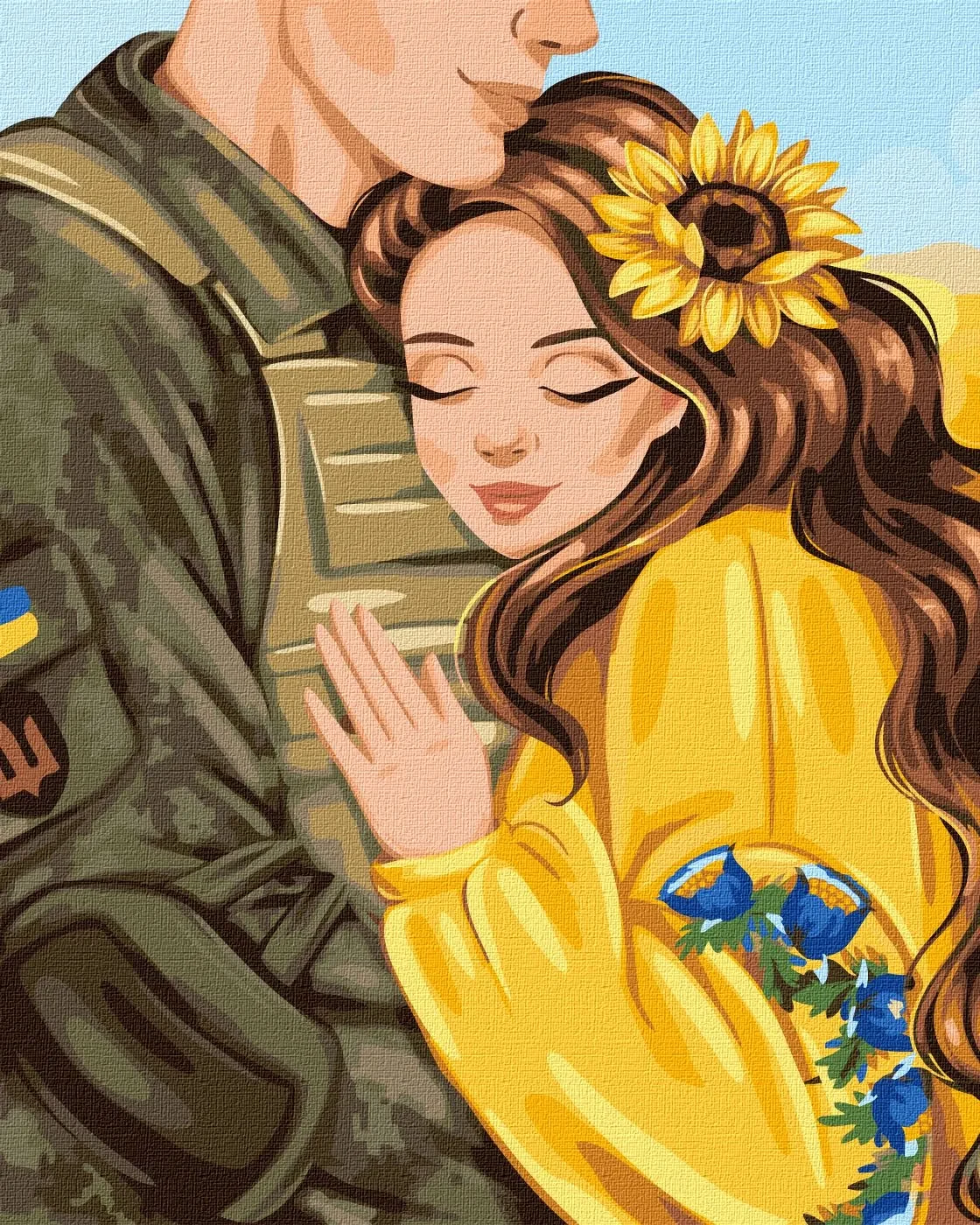 Розпис по номерах Найрідніші обійми 40х50см KHO2687