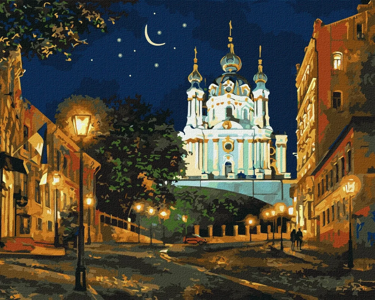 Розпис по номерах Вечірній Київ 40х50см (KHO2160)