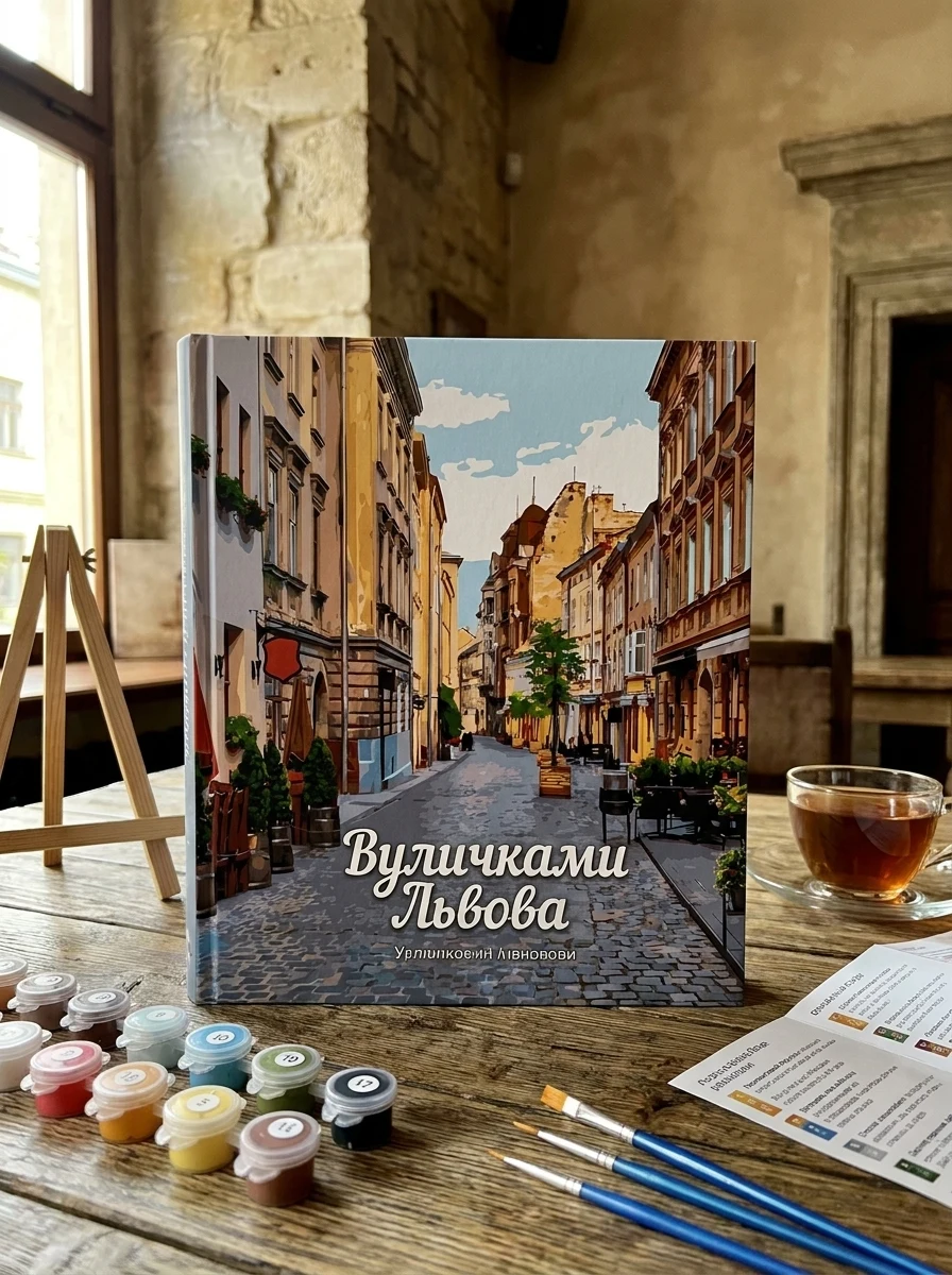 Розпис по номерах Вуличками Львова 40*50 см, фото 2