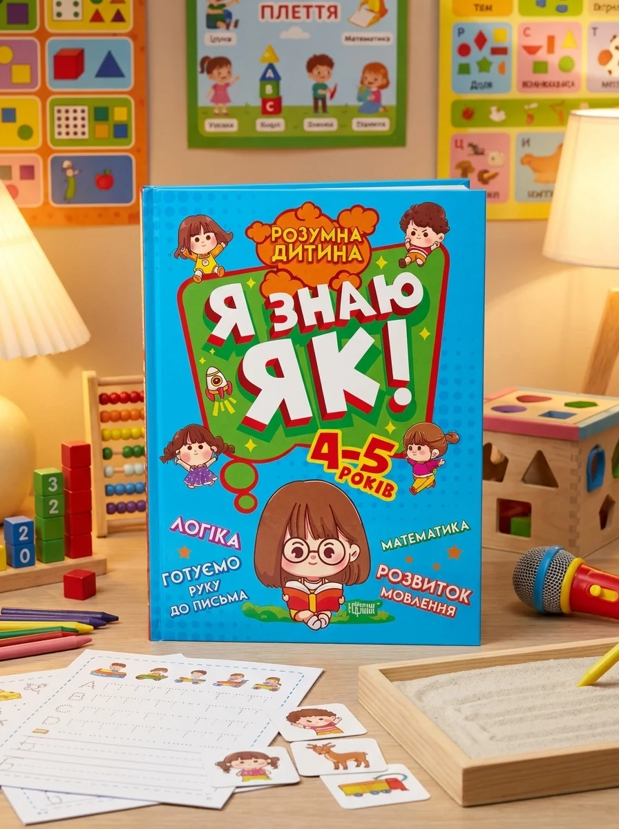 Розумна дитина. Я знаю як! 4-5 років. Логіка. Математика. Готуємо руку до письма. Розвиток мовлення