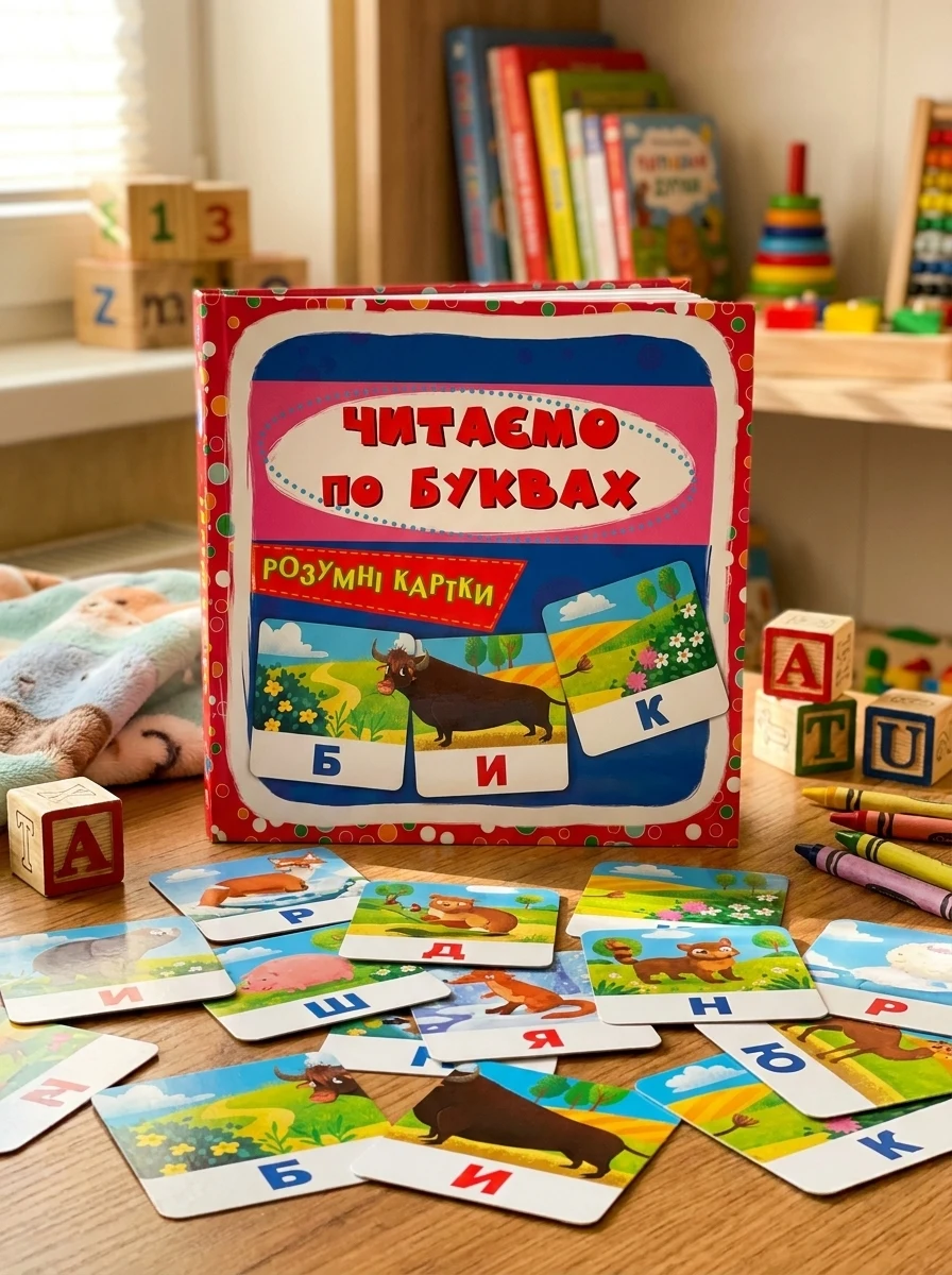 Розумні картки. Читаємо по буквах. 30 карток, — Вивчення мов